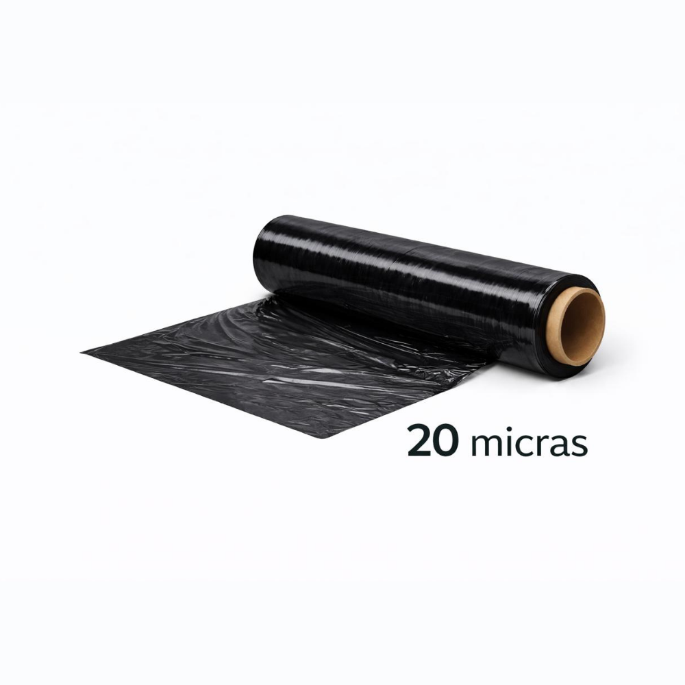 Film Stretch Negro 1,7KG 275 mts 500mm 20 micras (Caja 6 unidades) - Imagen 2