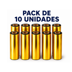Cinta de Transferencia Térmica Cera Negro 110mm x 74 mts (Pack 10 unidades)