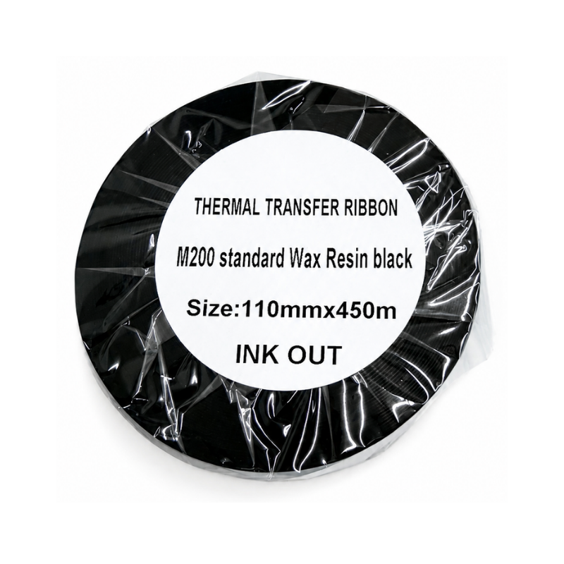 Cinta de Transferencia Térmica Cera Resina Negro Out 110mm x 450 mts (Unidad) - Imagen 5